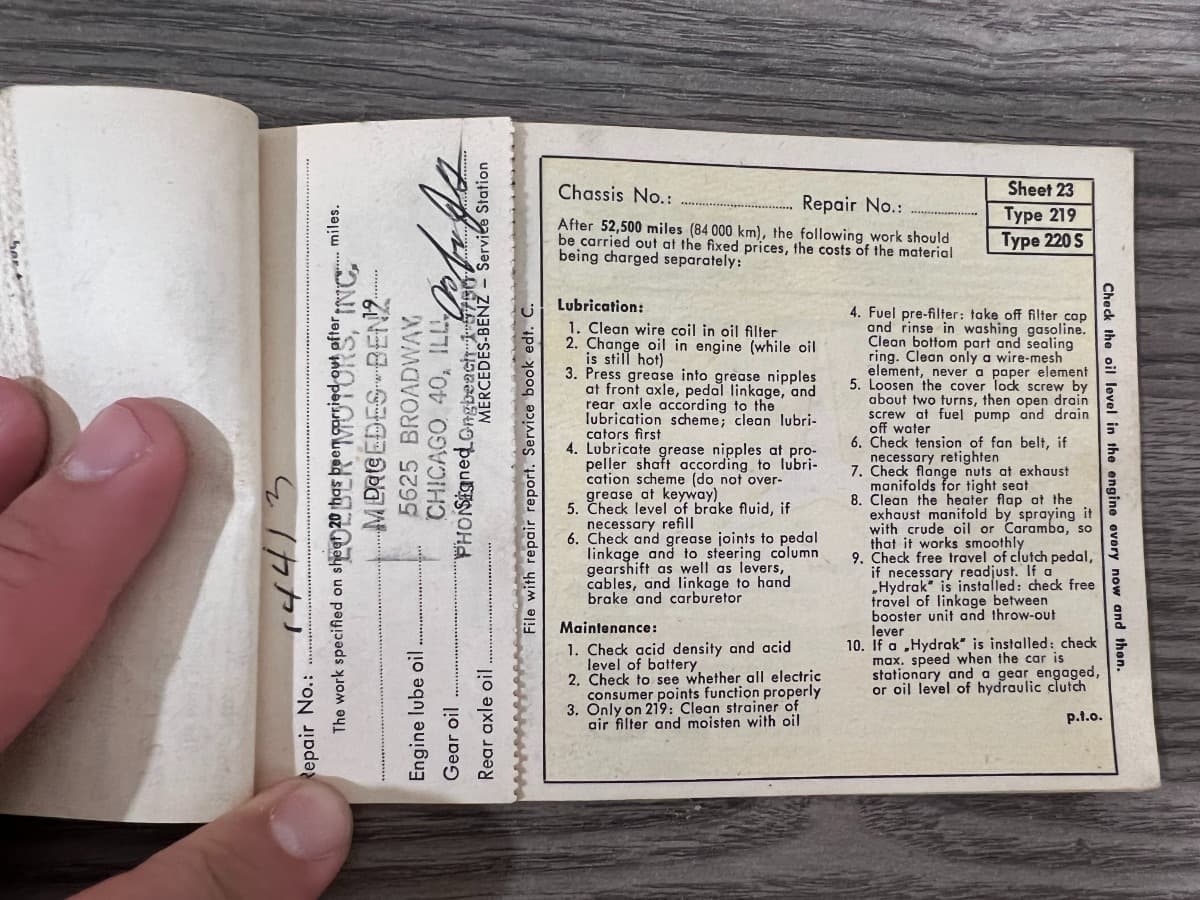 1958 Mercedes 220S Coupe thumbnail 29