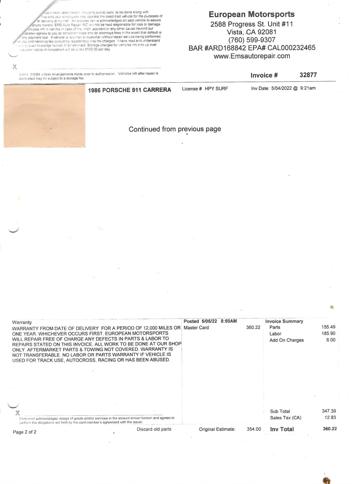 1986 Porsche Carrera Targa thumbnail 17
