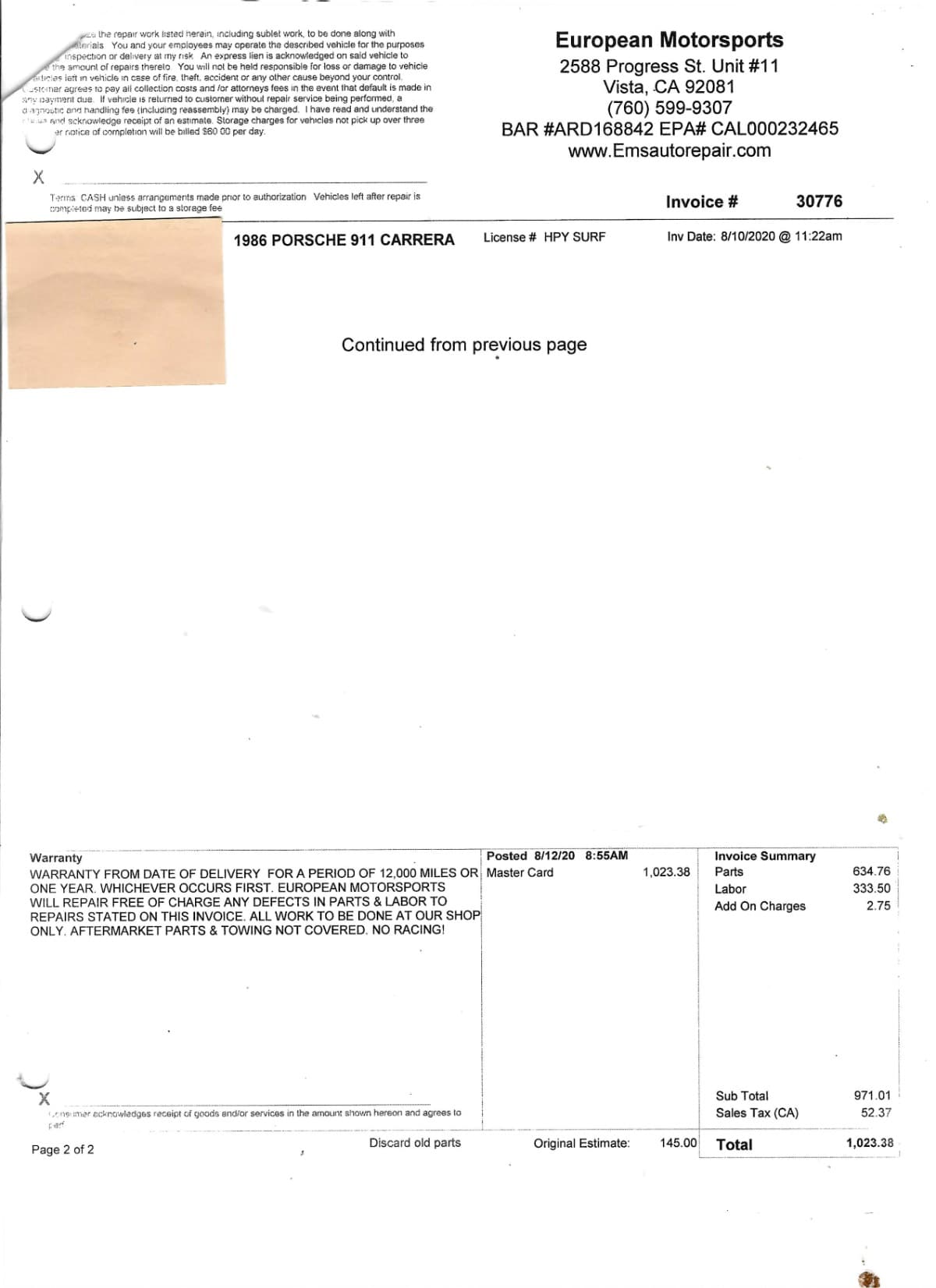1986 Porsche Carrera Targa thumbnail 18