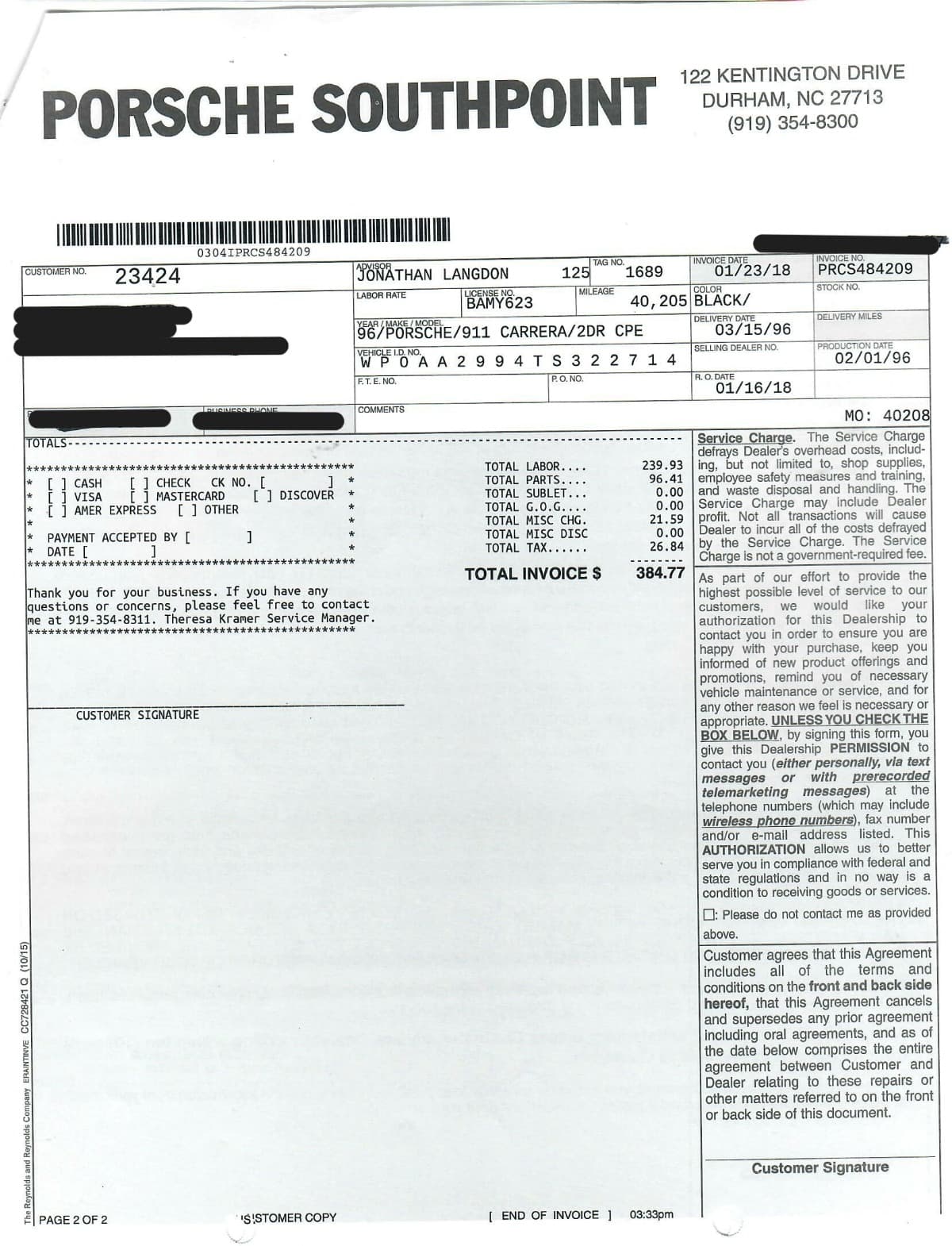 1996 Porsche 993 Carrera Coupe thumbnail 21
