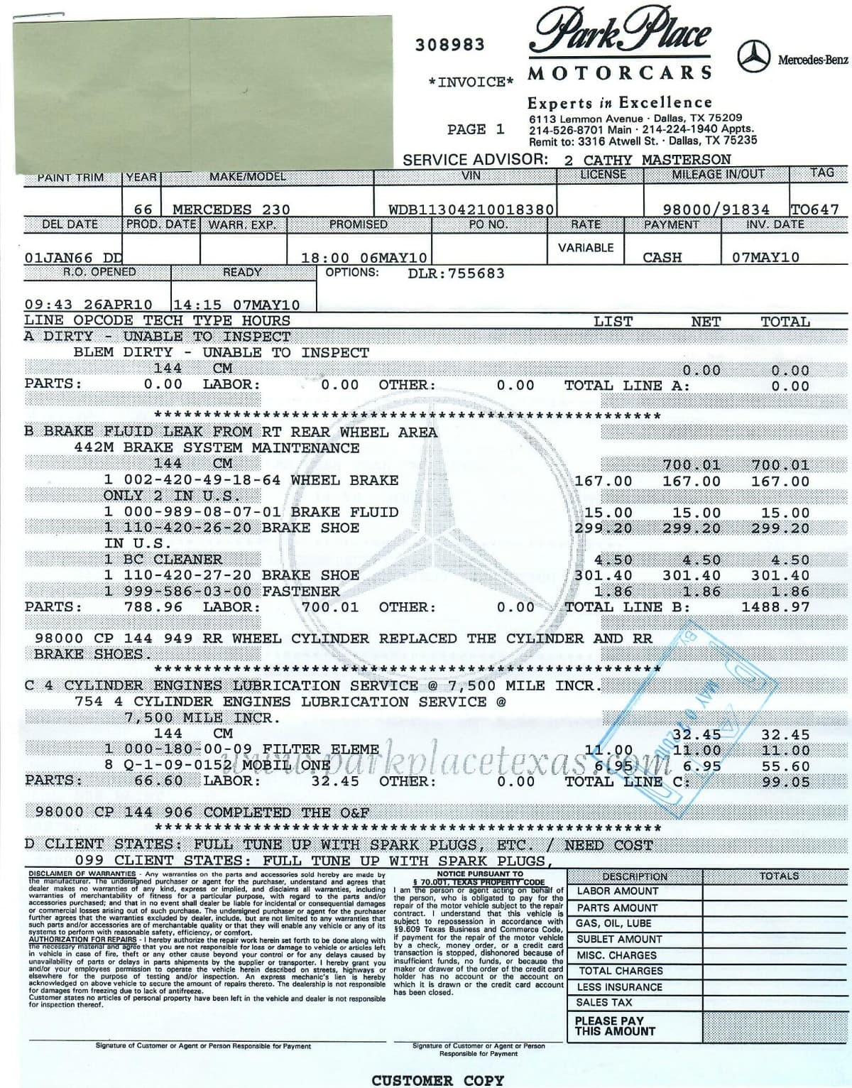 1966 Mercedes 230SL thumbnail 26