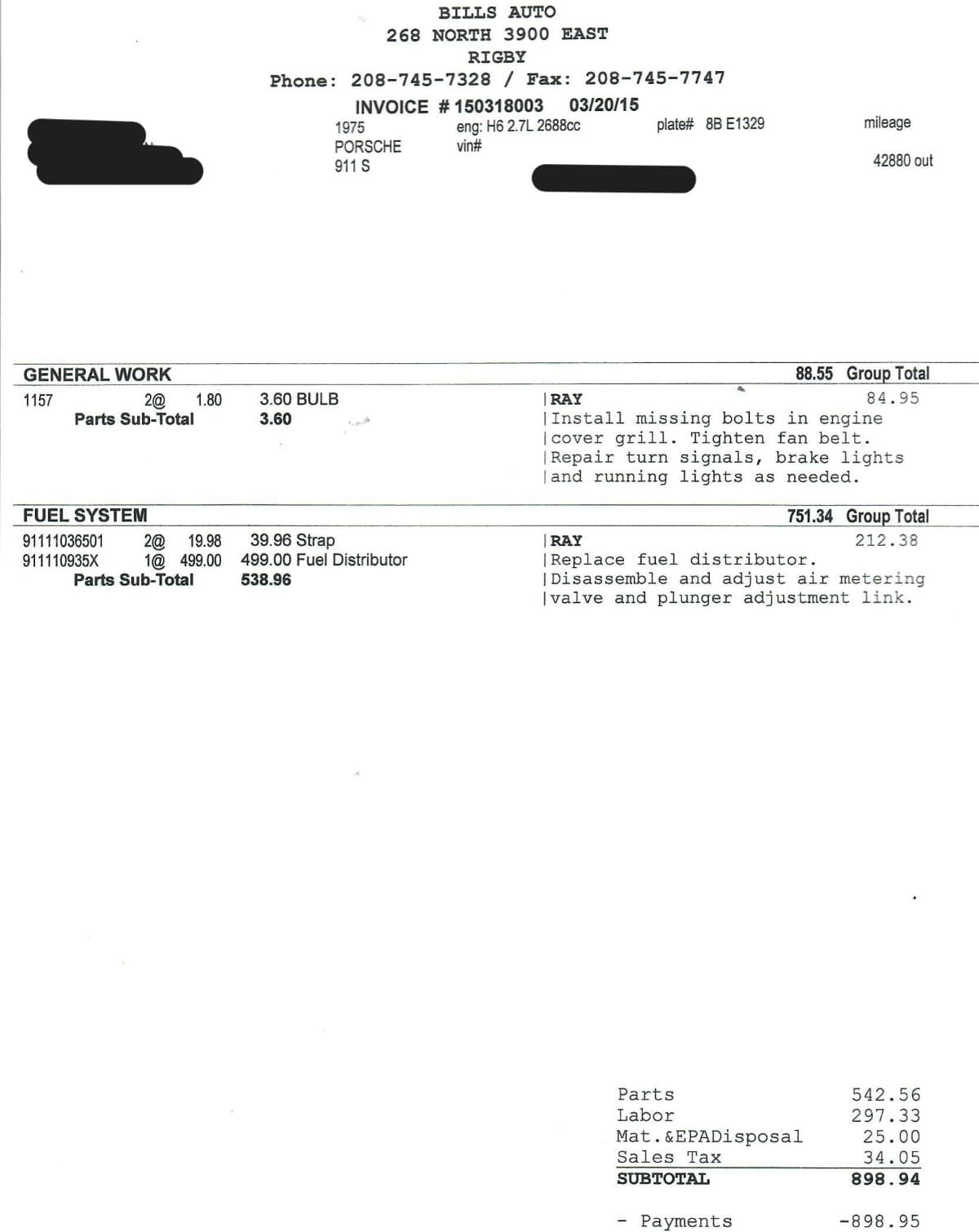 1975 Porsche 911S Sunroof Delete Coupe thumbnail 26