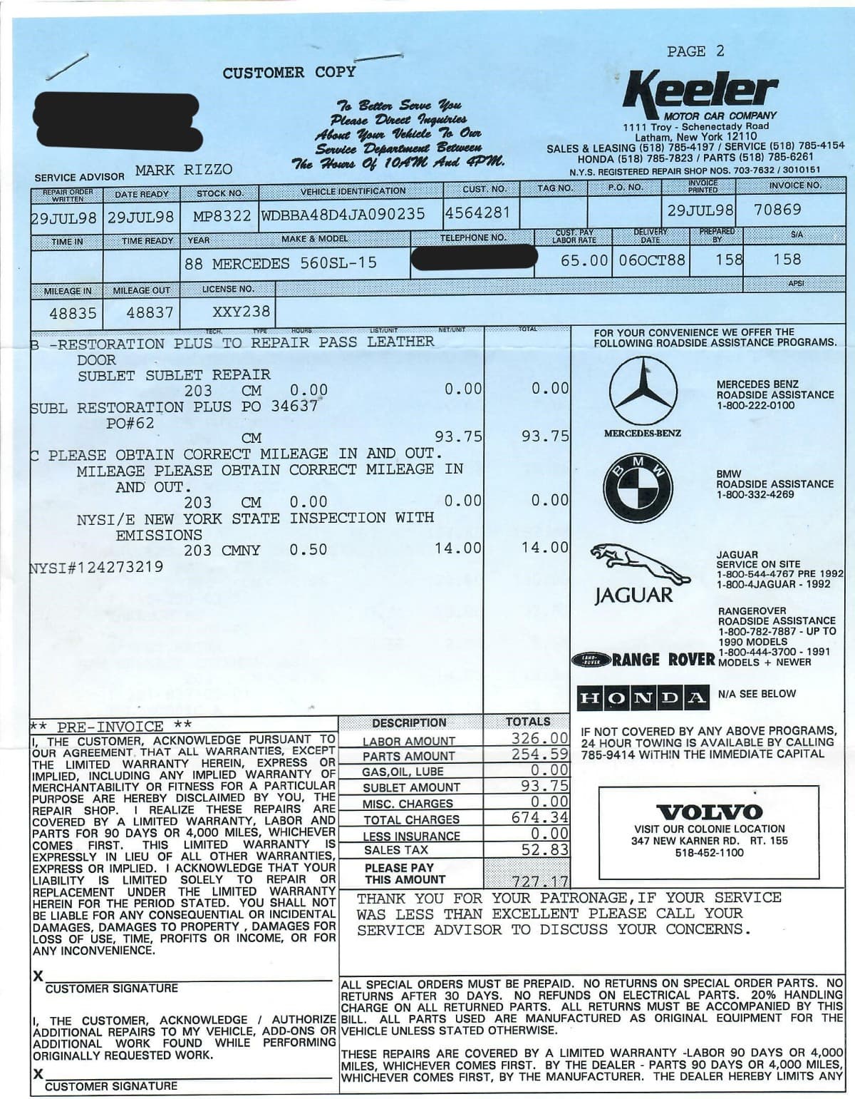 1988 Mercedes 560SL thumbnail 25