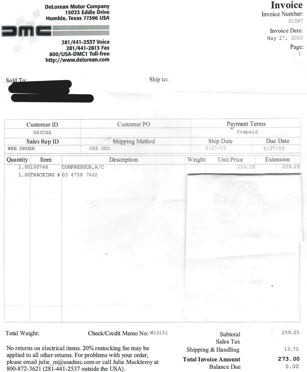 1982 DeLorean DMC-12 5-Speed thumbnail 27