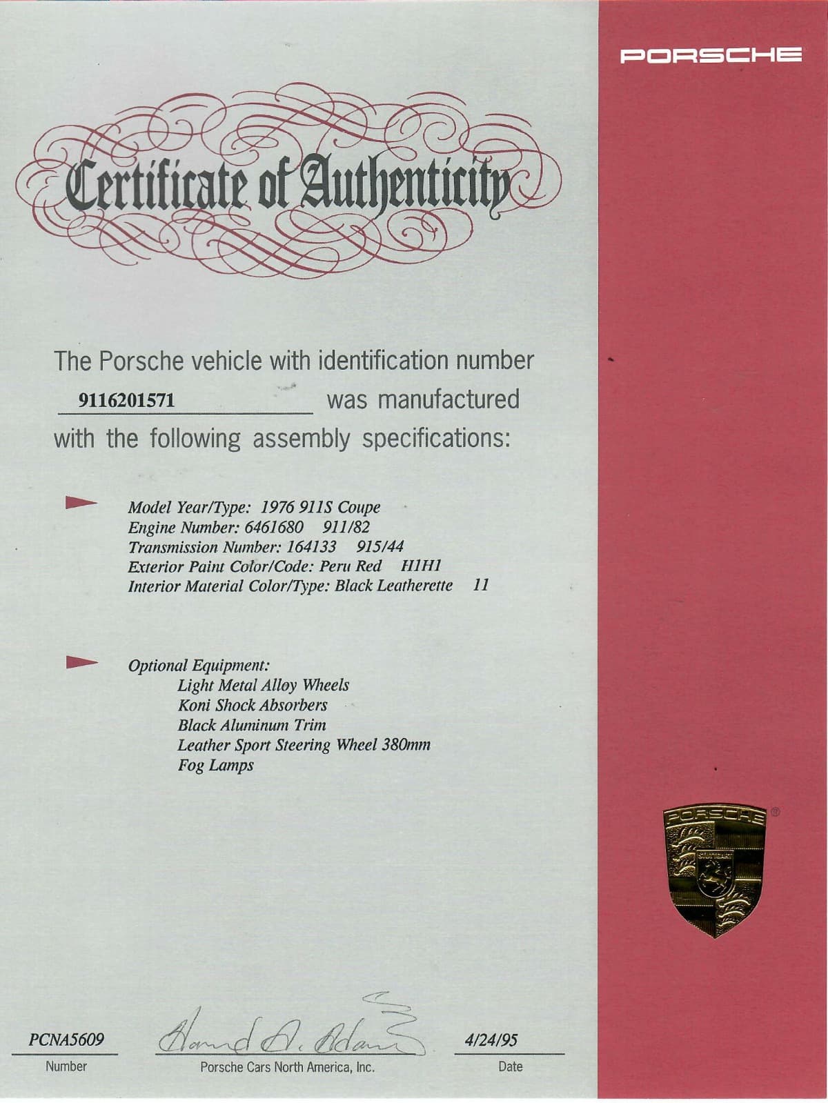 1976 Porsche 911S Sunroof Delete Coupe thumbnail 23