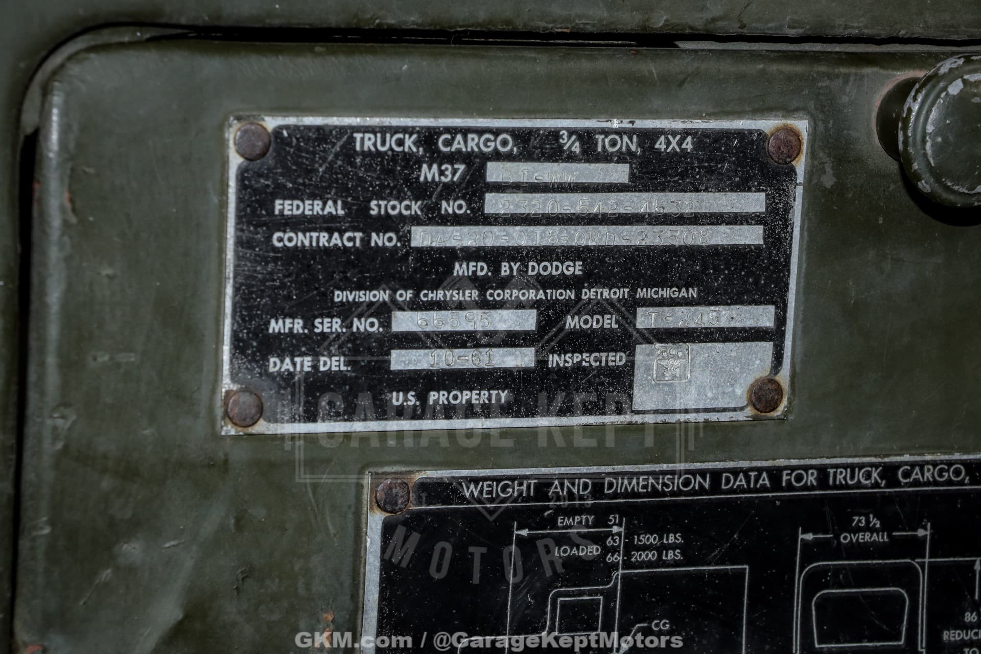 1961 Dodge Power Wagon Army Truck thumbnail 20