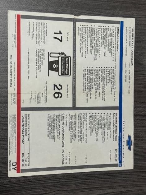 1996 Chevrolet Impala SS thumbnail 5